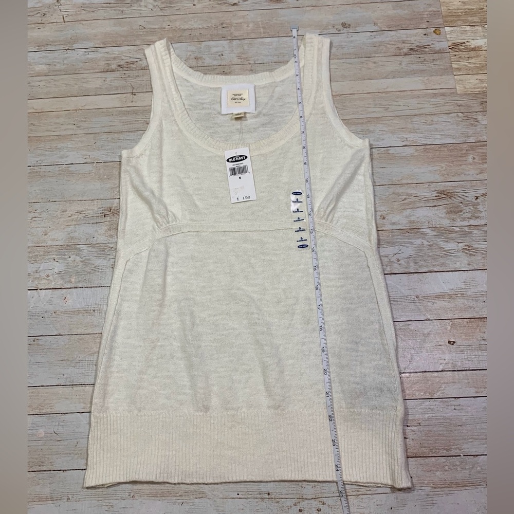 Old Navy Y2K Tank Top Size S Linen Cotton Deadstock Vintage NWT - Picture 7 of 7